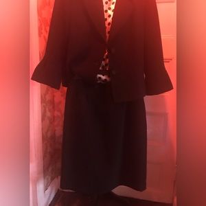 Tahari Black Blazer and Skirt Set
